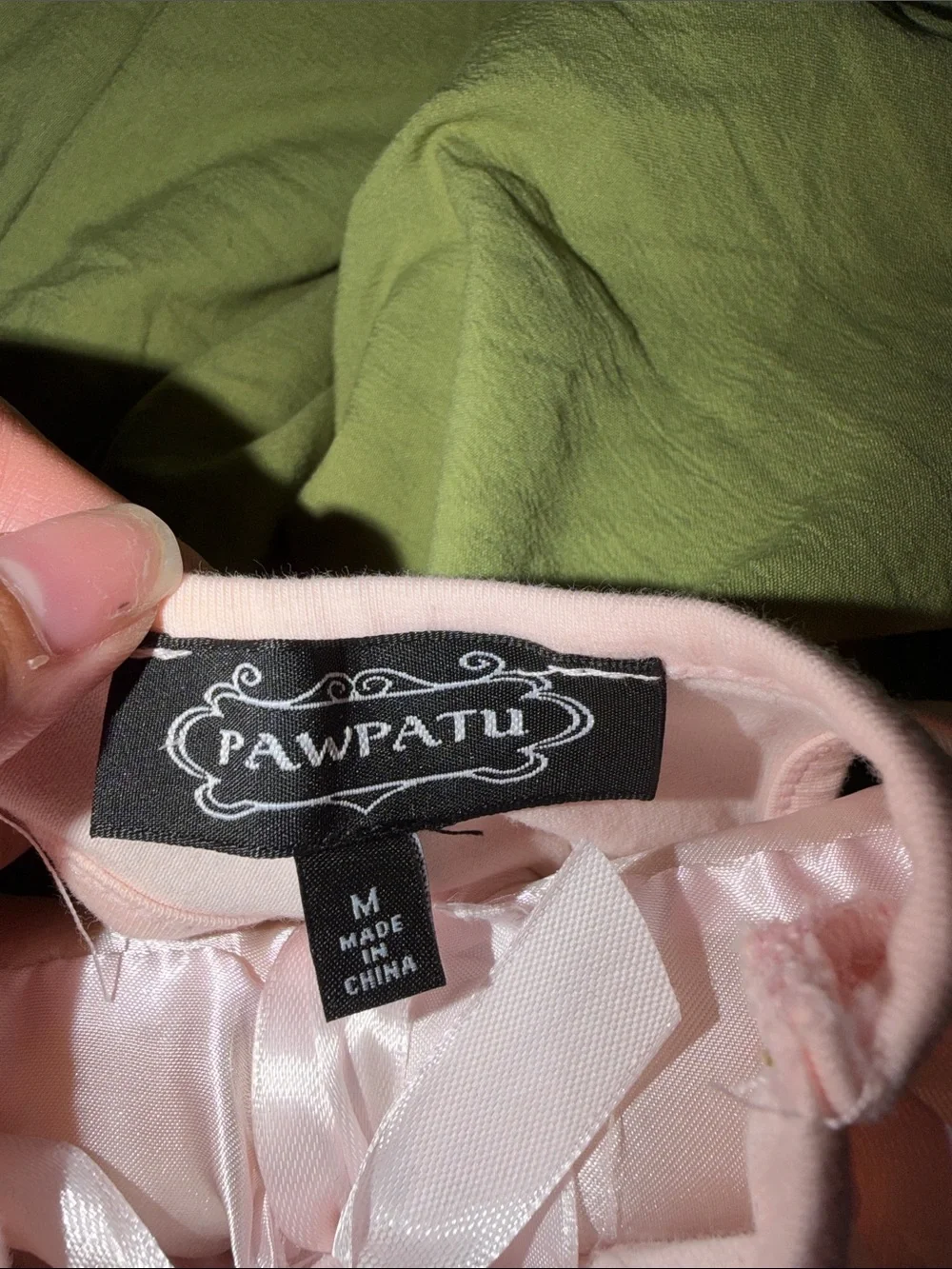 NWT paw patu dog Pink Floral Tulle  Dress with Satin Bow size M